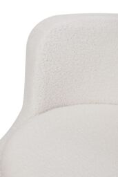 Living and Home 360° Upholstered Sherpa Swivel Chair with Storage in White - thumbnail 9