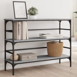 Berkfield Home Console Table Grey Sonoma 100x32x75 cm Engineered Wood - Size: 100 x 32 x 75 cm - thumbnail 1