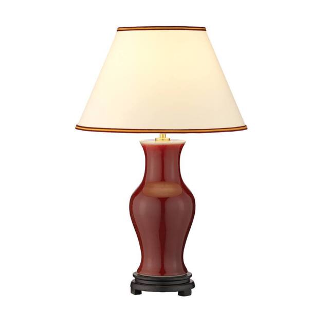 Netlighting Oxblood Table Lamp with Round Tapered Shade Oxblood in Red - image 1