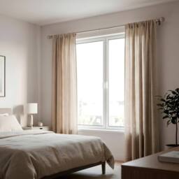 Harbour Housewares Extendable Metal Ball Curtain Pole Kit - 77 to 150cm in Silver - thumbnail 2