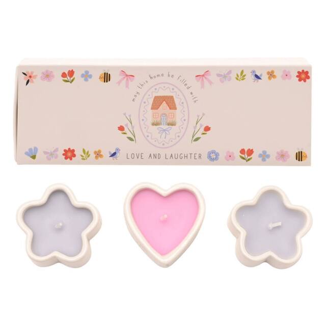 Love Life Sentiment Gift Set Of 3 Mini Candles - Home - image 1