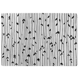 Benjamin Tate Design Sketchy Leaves Scattered Rug in Natural - Size: Large - thumbnail 1