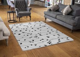 Benjamin Tate Design Sketchy Leaves Scattered Rug in Natural - Size: Large - thumbnail 2
