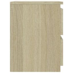 Berkfield Home Bedside Cabinets 2 pcs Sonoma Oak 30x30x40 cm Engineered Wood in Brown - Size: 30 x 30 x 40 cm - thumbnail 6