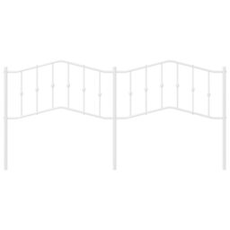 Berkfield Home Metal Headboard White 193 cm in Black - thumbnail 3