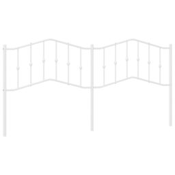 Berkfield Home Metal Headboard White 193 cm in Black - thumbnail 2