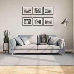 Berkfield Home Rug HUARTE Short Pile Soft & Washable Grey 160x230 cm - Size: Medium - thumbnail 1