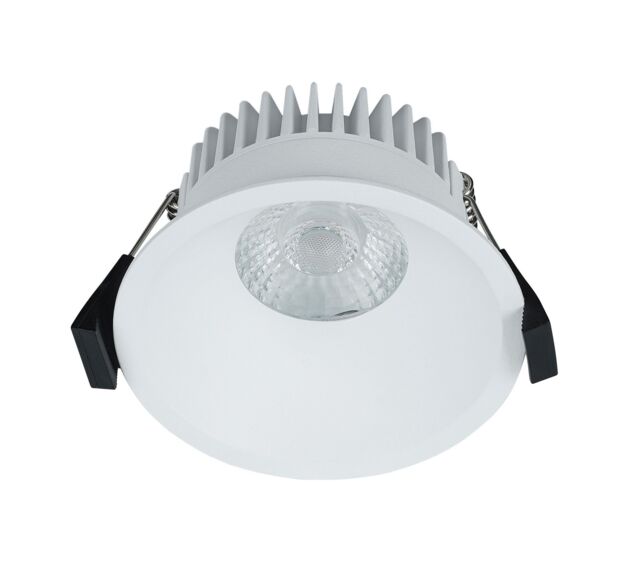 Nordlux Modern Indoor Downlight White Aluminium Intergrated LED Bathroom Safe - Mains Powered, IP44 - image 1