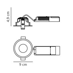 Nordlux Modern Indoor Downlight White Aluminium Intergrated LED Bathroom Safe - Mains Powered, IP44 - thumbnail 5