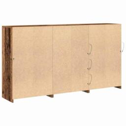 Berkfield Home Sideboard with LED Lights Old Wood 202x37x100 cm Engineered Wood in Brown - Size: 202 x 37 x 100 cm - thumbnail 9
