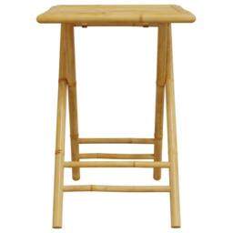Berkfield Home Beautiful 3 Piece Bistro Set Bamboo in Brown - thumbnail 6