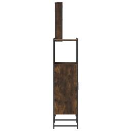 Berkfield Home Durable 3 Piece Bathroom Furniture Set Smoked Oak Engineered Wood in Brown - thumbnail 7