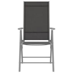 Berkfield Home Folding Garden Chairs 4 pcs Textilene Black - thumbnail 3