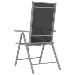 Berkfield Home Folding Garden Chairs 4 pcs Textilene Black - thumbnail 5