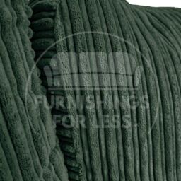 Furnishings For Less UK Delta Large 4 Seater Corner Sofa Left Hand Facing Jumbo Cord L Shape in Green - thumbnail 4