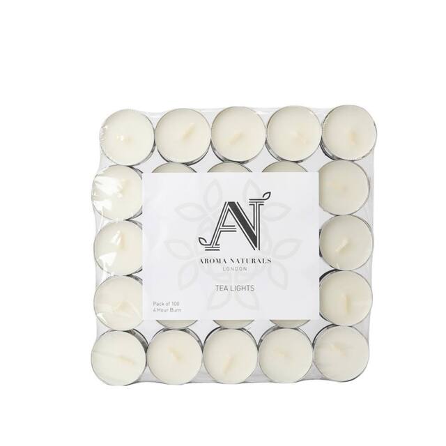 Aroma Naturals Unscented Tealight Candles (Pack of 100, 4-Hour Burn) in White - Size: 100 Pieces - image 1