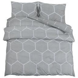 Berkfield Home Duvet Cover Set Grey 200x200 cm Cotton - thumbnail 2
