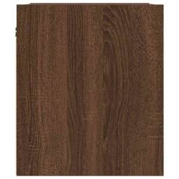 Berkfield Home Wall-Mounted Bedside Cabinet Brown Oak 38x34x40 cm - Size: 38 x 34 x 40 cm - thumbnail 7