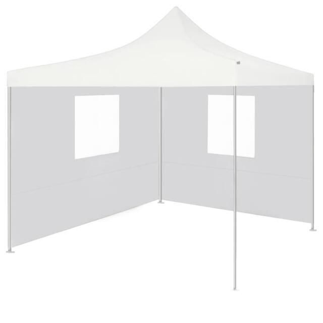 Berkfield Home Professional Folding Party Tent with 2 Sidewalls 2x2 m Steel White - image 1