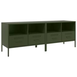 Berkfield Home TV Cabinets 2 pcs Olive Green 68x39x50.5 cm Steel