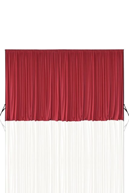 Neel Blue 3x3 Metres Curtain Backdrop, Polyester Fabric Drapes in Red - Size: 300 cm - image 1