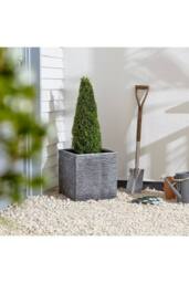 KDMD Pewter Square Slate Effect Planter 39cm in Grey - thumbnail 6