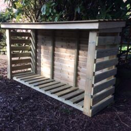 Churnet Valley Garden Furniture Ltd Heavy Duty Slatted Log Store - H150 cm - Min. Assembly Required in Brown - thumbnail 4