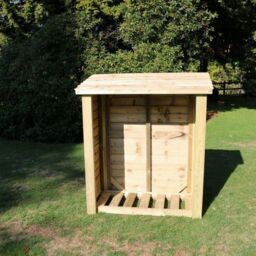 Churnet Valley Garden Furniture Ltd Heavy Duty Slatted Log Store - H150 cm - Min. Assembly Required in Brown - thumbnail 3