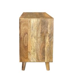 Jaipur Furniture Ltd Geometric Small Sideboard - Mango Wood - L45 x W93 x H77 cm - Mango Light Finish in Brown - thumbnail 5