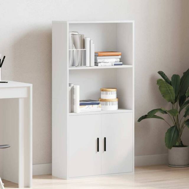 Berkfield Home Durable Bookcase White 60x24x120 cm Engineered Wood - Size: 60 x 24 x 120 cm - image 1