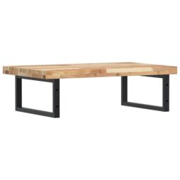 Berkfield Home Basin Shelf Wall Mounted Steel & Solid Wood Acacia in Brown - thumbnail 6
