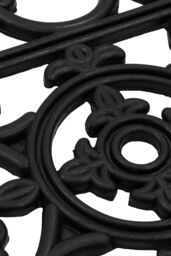 JVL Lexi Wrought Iron Effect Rubber Doormat 45x75cm in Black - Size: 45 cm x 75 cm - thumbnail 3