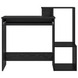Berkfield Home Black Oak Computer Desk Black Oak Engineered wood, MDF Medium - thumbnail 5
