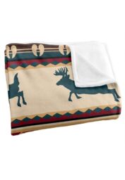 JQ Licensing Southwest Lodge Deer Silky Touch Super Soft Throw Blanket 152 X 127 cm in White - thumbnail 3