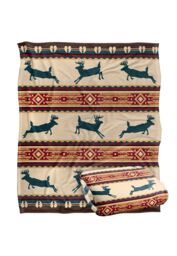 JQ Licensing Southwest Lodge Deer Silky Touch Super Soft Throw Blanket 152 X 127 cm in White - thumbnail 2