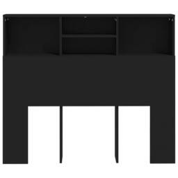 Berkfield Home Headboard Cabinet Black 120x19x103.5 cm - thumbnail 5