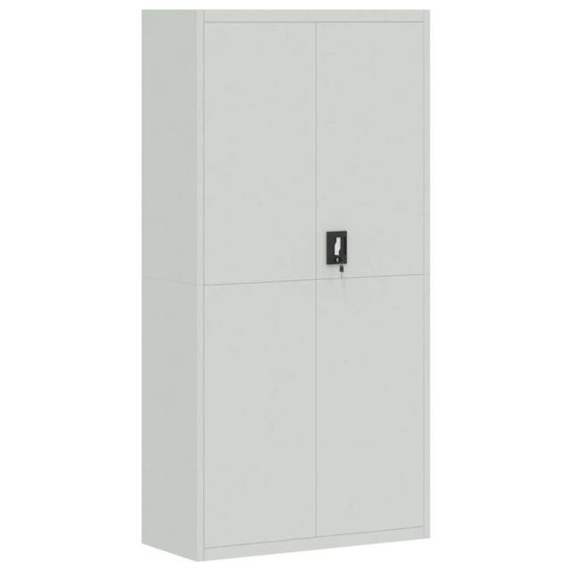 Berkfield Home File Cabinet Light Grey 90x40x180 cm Steel - Size: 90 x 40 x 180 cm - image 1