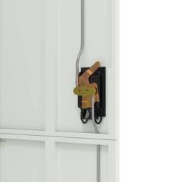 Berkfield Home File Cabinet Light Grey 90x40x180 cm Steel - Size: 90 x 40 x 180 cm - thumbnail 8