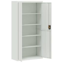Berkfield Home File Cabinet Light Grey 90x40x180 cm Steel - Size: 90 x 40 x 180 cm - thumbnail 4