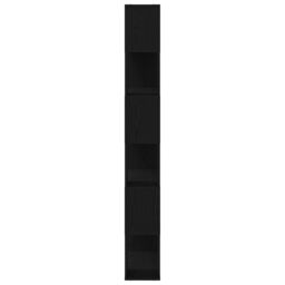 Berkfield Home Book Shelf Black Oak 80x24x186 cm Engineered Wood - Size: 80 x 24 x 186 cm - thumbnail 6