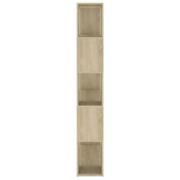 Berkfield Home Book Cabinet Room Divider Sonoma Oak 100x24x155 cm Engineered Wood in Brown - Size: 100 x 24 x 155 cm - thumbnail 4