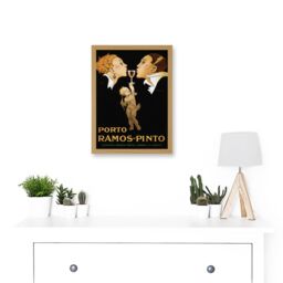 Artery8 Vincent Deco Ad Ramos Pinto Port Monica Apartment Friends Artwork Framed Wall Art Print A4 in Light Oak - thumbnail 2