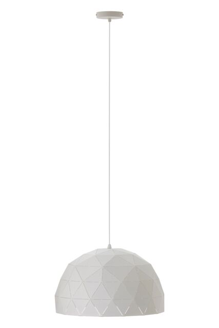 Orsina Medium White Dome Pendant Light, Geometric White Steel Ceiling Light With Clean Finish, Hanging Pendant Lamp - image 1
