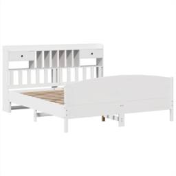 Berkfield Home Bed Frame w/Drawers Frame Concrete Grey 75x190 cm Small Single in White - Size: Super King - thumbnail 3