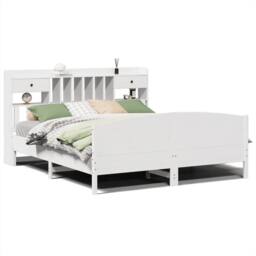 Berkfield Home Bed Frame w/Drawers Frame Concrete Grey 75x190 cm Small Single in White - Size: Super King - thumbnail 2