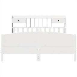 Berkfield Home Bed Frame w/Drawers Frame Concrete Grey 75x190 cm Small Single in White - Size: Super King - thumbnail 4
