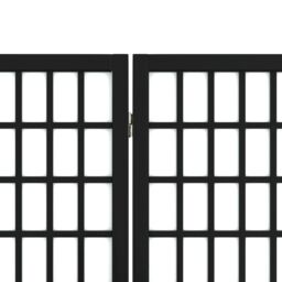 Berkfield Home Folding 5-Panel Room Divider Japanese Style 200x170 cm Black - thumbnail 6