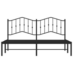 Berkfield Home Metal Bed Frame with Headboard Black 160x200 cm - thumbnail 5