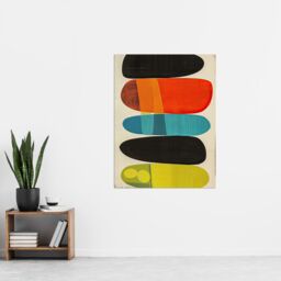 "Artery8 Mid Century Modern Abstract Colour Shades Wall Art Print - Size: W24"" x H32""" - thumbnail 4