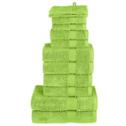 Berkfield Home 12 Piece Premium Towel Set SOLUND Green 600 gsm - thumbnail 1